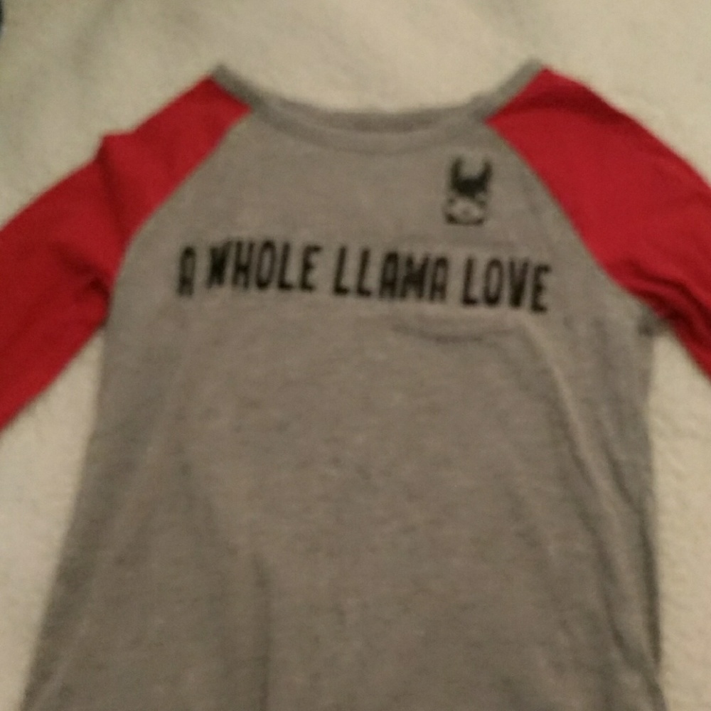 A whole llama love baseball tee